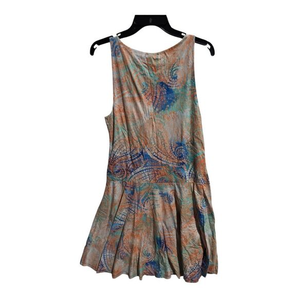 LRL RALPH LAUREN JEANS‎ CO Paisley Sleeveless Ruffle Dress - Size Large - Picture 2 of 7